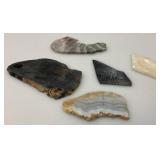 Misc. Rock Slices, Stone Animals, Bracelet & More