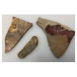 Misc. Rock Slices, Stone Animals (One Has Chipped hand) & More