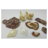 Misc. Rock Slices, Stone Animals & More