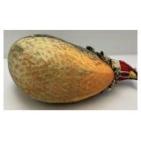 Large Vintage Fabric And Beaded Stuffed Chicken 12" x 14"