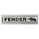 Misc. Fender Collectibles Including Metal Sign, Key Holder In Original Box And More