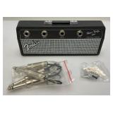 Misc. Fender Collectibles Including Metal Sign, Key Holder In Original Box And More