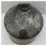 Vintage Galvanized Gas Can & Tire Pressure Gauge