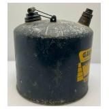 Vintage Galvanized Gas Can & Tire Pressure Gauge