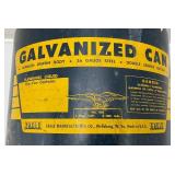 Vintage Galvanized Gas Can & Tire Pressure Gauge