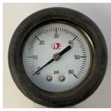 Vintage Galvanized Gas Can & Tire Pressure Gauge