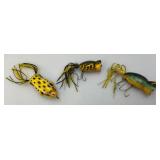 Vintage Bass Fishing Lures Including Frog And More