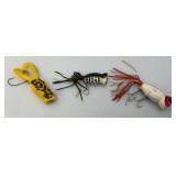 Vintage Bass Fishing Lures Including Frog And More