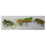 Vintage Bass Fishing Lures Including Frog And More