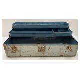 Antique Metal Tackle Box With Some Vintage Lures