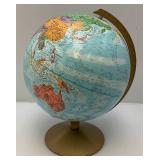 Vintage Embossed World Globe