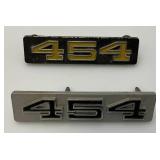 1973-76 Front Fender Emblems "Cheyennie Super 10" Lh/Rh Pair For Chevrolet Truck & 454 Emblems