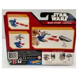 Misc. STAR WARS HotWheels Villain Starship [ 4-Pack & Blast Attasck X-Wing Fighter (NIB) (New In Pack)