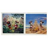 Framed Behind Acrylic 26 1/4" x 34 1/4" Many Seasons Of Mickey Mouse Print