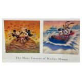 Framed Behind Acrylic 26 1/4" x 34 1/4" Many Seasons Of Mickey Mouse Print