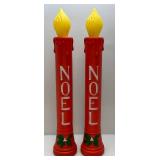 Vfintage Red NOEL 36" Blow Mold Candles