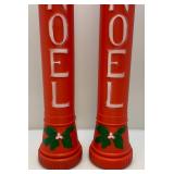Vfintage Red NOEL 36" Blow Mold Candles
