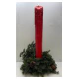 Antique 41" Styrofoam Molded Lighted Candle