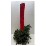 Antique 41" Styrofoam Molded Lighted Candle