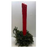 Antique 41" Styrofoam Molded Lighted Candle