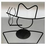 5ft Tall Metal Marlboro Man Sculpture Ashtray Plant Stand