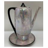 (RARE) Vintage Tea & Coffee Set German China Iridescent Stamped RS Prussia