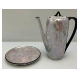 (RARE) Vintage Tea & Coffee Set German China Iridescent Stamped RS Prussia