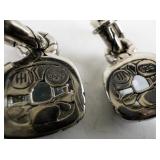 John Hardy Cushion Cut Blue Topaz Sterling Silver Kali Drop Earrings with Pouch