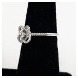 10K White Gold Diamond Ring Size 6.5
