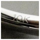 10K White Gold Diamond Ring Size 6.5