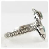 Mexican Sterling Silver 925 Cuff Bracelet with Turquoise Stones