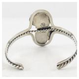 Mexican Sterling Silver 925 Cuff Bracelet with Turquoise Stones