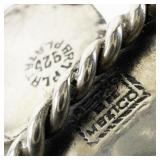 Mexican Sterling Silver 925 Cuff Bracelet with Turquoise Stones