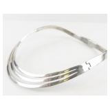 Solid Modernist Mexico Taxco T5-30 Sterling Silver Collar Necklace 68.14DWT!