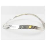 Solid Modernist Mexico Taxco T5-30 Sterling Silver Collar Necklace 68.14DWT!