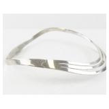 Solid Modernist Mexico Taxco T5-30 Sterling Silver Collar Necklace 68.14DWT!