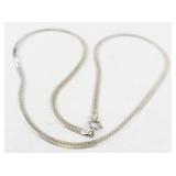 Sterling Silver 24in Herringbone Necklace