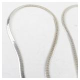 Sterling Silver 24in Herringbone Necklace