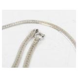 Sterling Silver 24in Herringbone Necklace