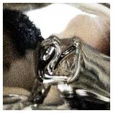 Swarovski Crystal Flower Pot Figurine with Red Flowers