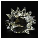 Swarovski Crystal Hedgehog Figurine with Spiked Detailing