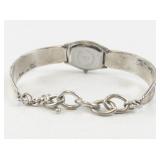 Roderick Tenorio Relos Sterling Silver and 14K Gold Southwestern Style Cuff Watch. New Battery Installed!