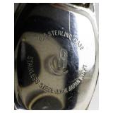 Roderick Tenorio Relos Sterling Silver and 14K Gold Southwestern Style Cuff Watch. New Battery Installed!