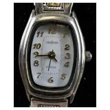 Roderick Tenorio Relos Sterling Silver and 14K Gold Southwestern Style Cuff Watch. New Battery Installed!