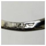 14K Vintage Styled White Gold Fancy Cut Amethyst Ring Size 7.5