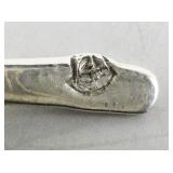 Sterling Silver Swirl Perfume Flask Style Bottle with Amethyst Cabochon Top