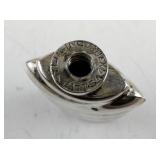 Sterling Silver Swirl Perfume Flask Style Bottle with Amethyst Cabochon Top