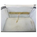 Vintage Blue Faux Leather Train Case/Jewelry Box with Mirror and Locking Clasps