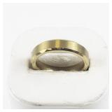 Tungsten Carbide Gold-Tone Band Ring Size 8.75-9