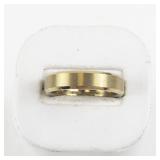 Tungsten Carbide Gold-Tone Band Ring Size 8.75-9
